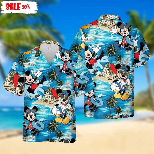 Mickey Mouse Hawaiian shirt Summer Beach Shirt