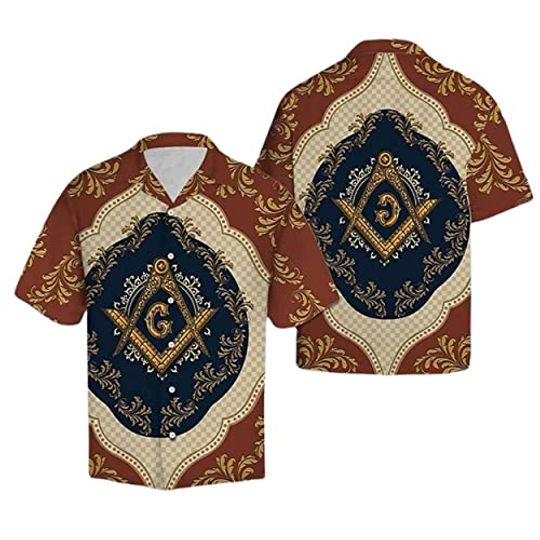 Masonic With Square And Compasses Hawaiian Shirt