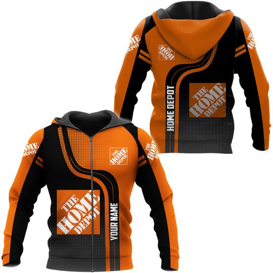 Personalized Home Depot Cool 3D Hoodie| The Home Depot Zip Hoodie