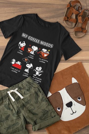 My Coffee Moods Snoopy, Cute Tshirt