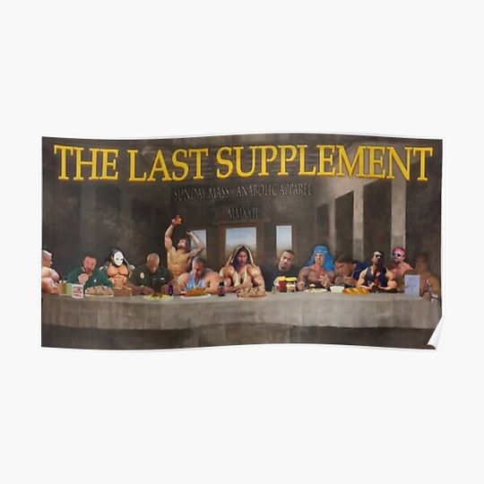 The Last Supplement Flag Fitness Motivation Premium Matte Vertical Poster