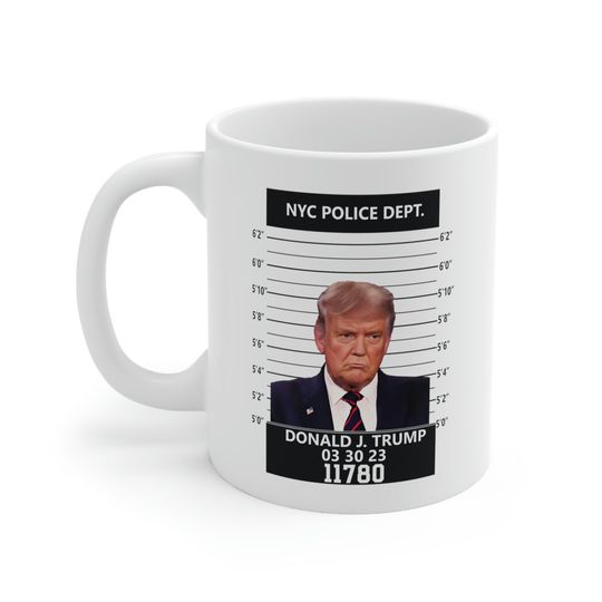 DONALD TRUMP MUGSHOT Mug , Donald J. Trump Mugshot Mug