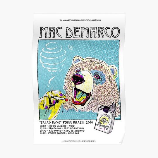 New Mac Demarco tour Poster Premium Matte Vertical Poster