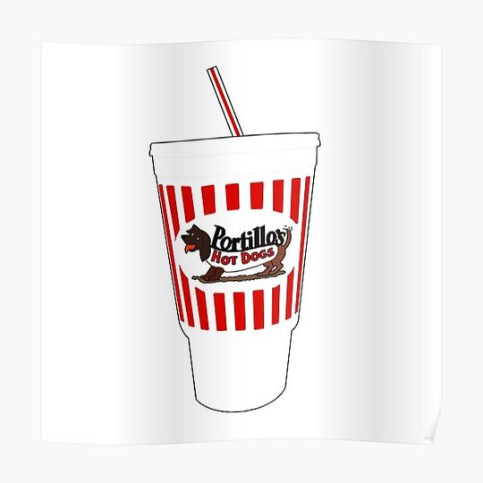 Portillo's Fountain Drink Cup Premium Matte Vertical Poster