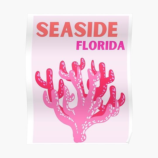 Seaside Florida preppy print Premium Matte Vertical Poster