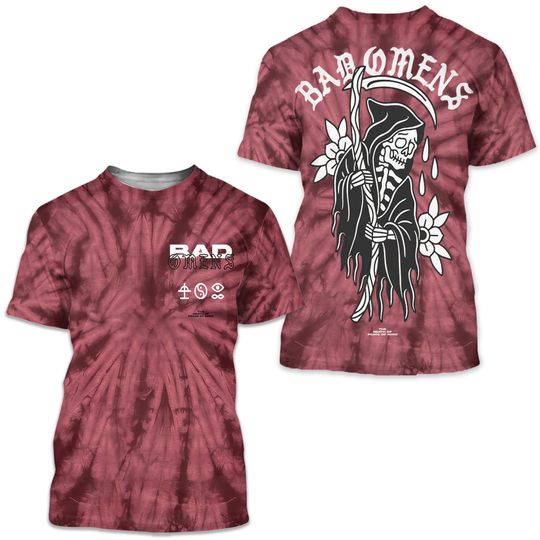 Bad Omens Band Reaper Dye Tee 2023 Shirt, A Tour Of The Concrete Jungle Tour 2023