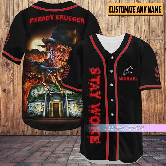 Personalized Freddy Krueger Jersey, Freddy Killer Baseball Shirt