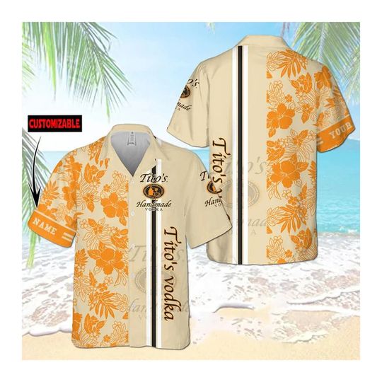 Personalized Tropical Flowers Tito Handmade Hawaiian Shirt
