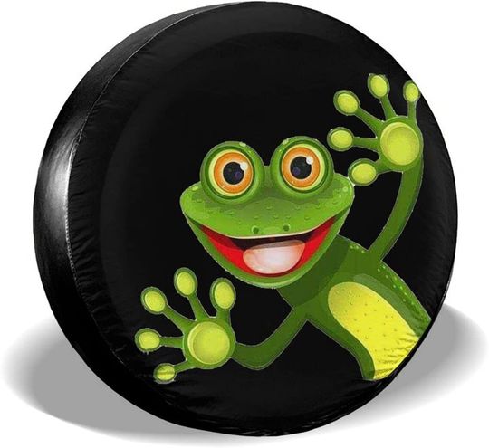 Hitamus Funny Cartoon Frog Smile Spare Tire Cover
