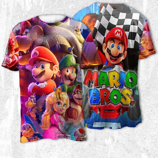 Mario Bros Character T-SHIRT, Mario Bros Birthday T-Shirt, Mario Cartoon 2023 Shirt