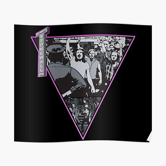 Stonewall Riots Pink triangle 50th anniversary Gay Pride Premium Matte Vertical Poster