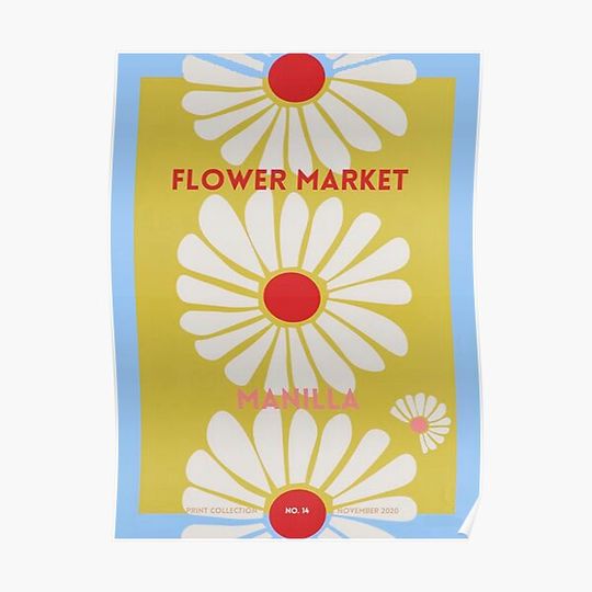 Flower Market MANILA Premium Matte Vertical Poster