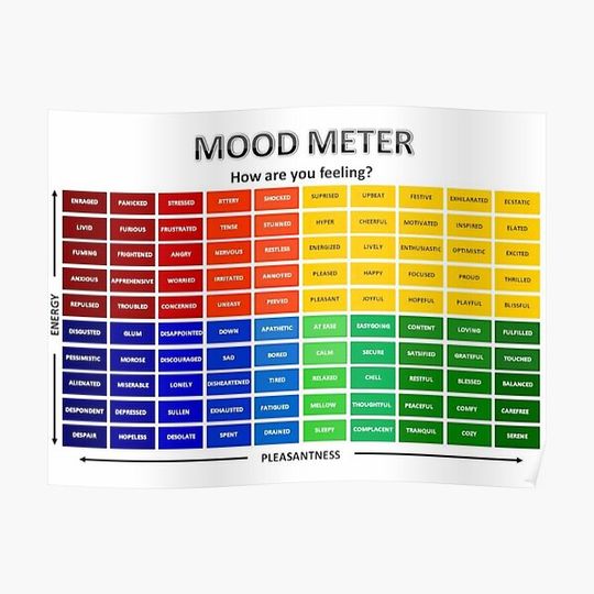 How Are You Feeling - Mood Meter Premium Matte Vertical Poster