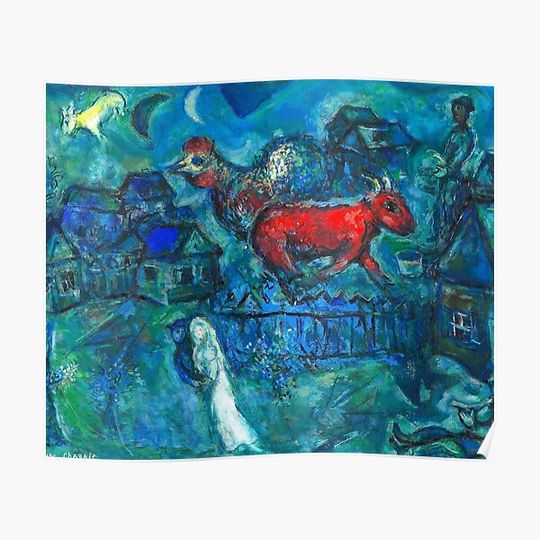 The dream art of marc chagall classic poster Premium Matte Vertical Poster
