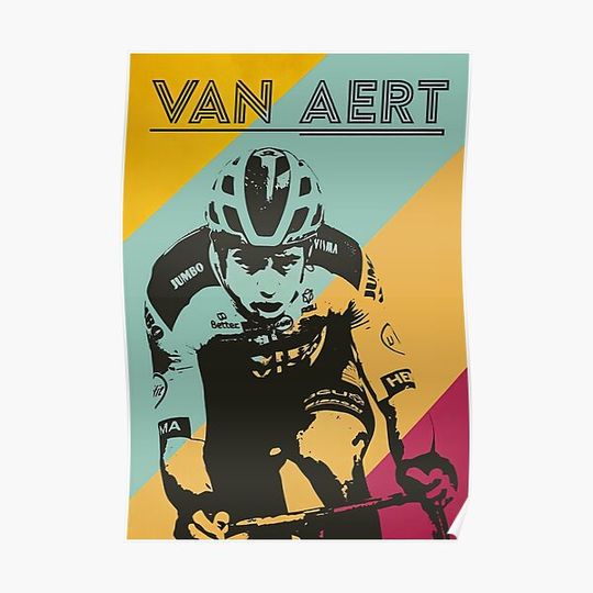 Wout Van Aert Cycling Premium Matte Vertical Poster