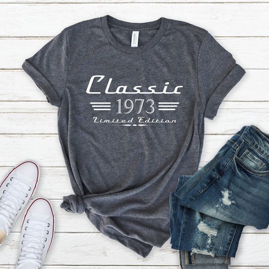 50th Birthday Auto Owner Gift, Classic 1973 Car Lover Shirt, 50th Retro Vintage Gift