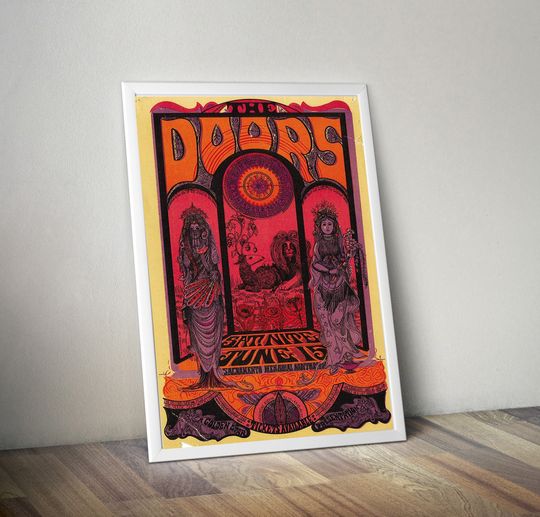 The Doors Vintage Sacramento Concert Decor Poster