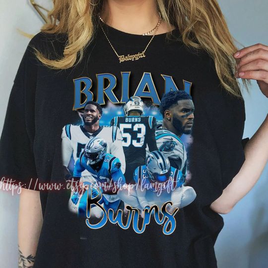 Brian Burns 90s Vintage Bootleg Shirt, Football Vintage Sweatshirt 90s