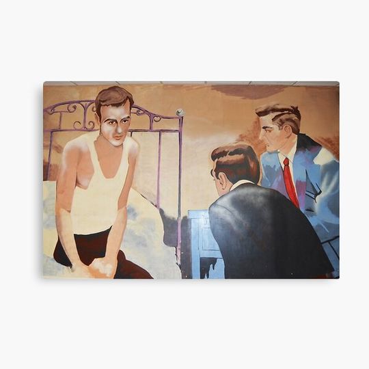 Alcoholics Anonymous Man on Bed Canvas