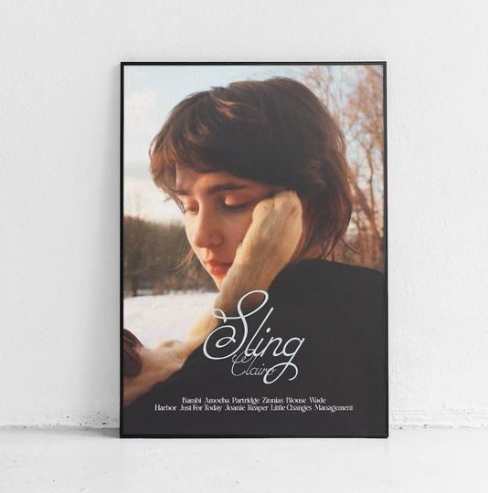 Clairo/Sling/Album Tracklist/Poster Print/Minimal/Wall Art/Apartment Posters/Bedroom Posters
