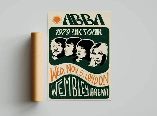 Appa Tour 1979, Concert Poster, Music Poster, Wall Decoration, ArtPrint