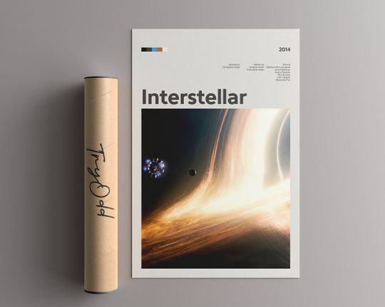 Interstellar Movie Poster | Movie Minimalist Poster, Modern Tv Series Poster