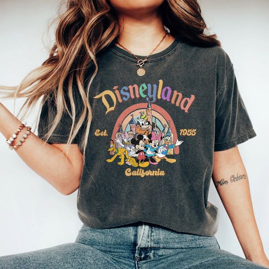 Retro Mickey And Friends Disneyland Est 1955 California Shirt