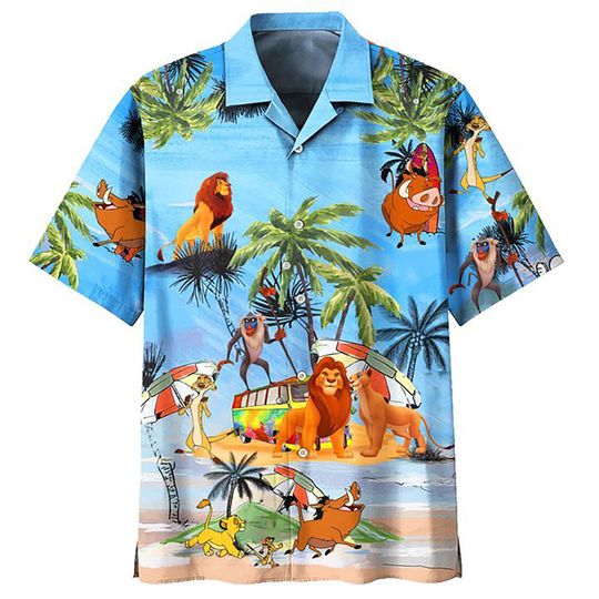 The Lion King Hawaiian Shirt, Summer Beach Trip Family Hawaiian Shirt