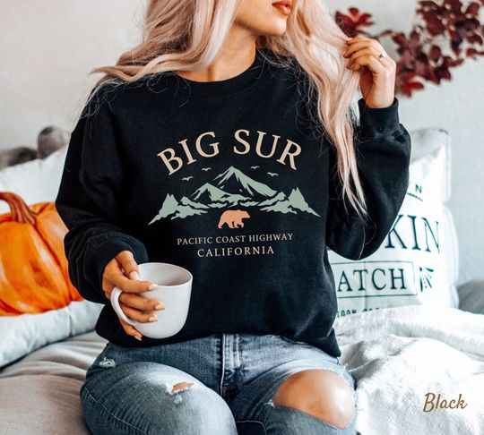 Big Sur Sweatshirt, Pacific Coast Highway Sweater, California Soft Crewneck Pullover