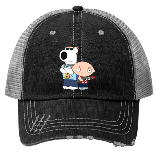 Ganster Brian & Stewie Trucker Hats-TV show Trucker Hats
