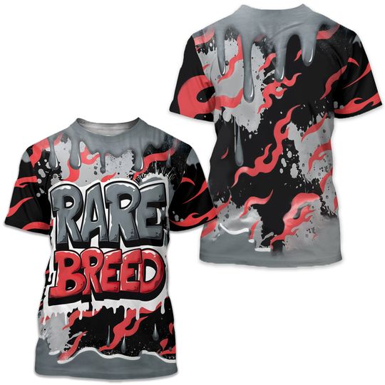 Rare Breed 3D Drippin Unisex 3D Shirt. Jordan 4 Retro Infrared 3D Shirt