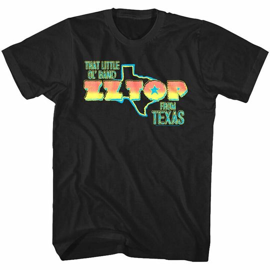 ZZ Top Men's T-Shirt | Little Ol' Rock Band from Texas Black Graphic Tee