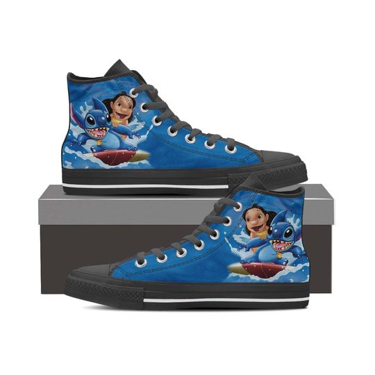 Lilo Stitch Disney High Top Cartoon  Shoes Anime High Top Gift Shoes