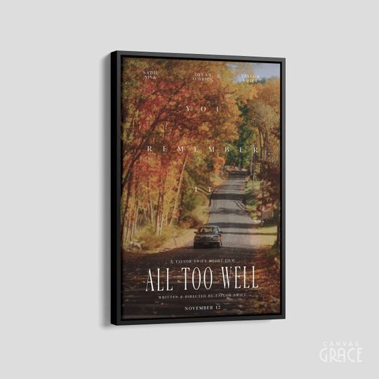 TS All Too Well Poster, Taylor Red Album, Album Cover