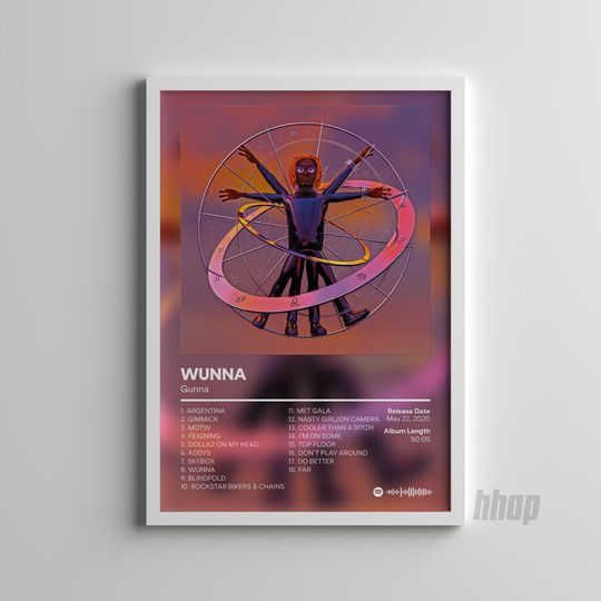 Gunna - WUNNA - Custom Album Poster - Hip Hop Wall Art - Album Cover Poster