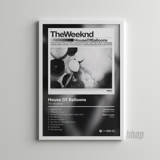 Weeknds - House Of Balloons Album Cover Poster