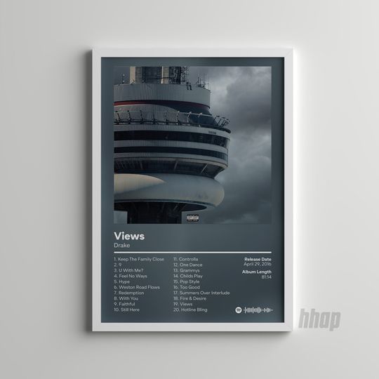Drake - Views - Album Cover Poster