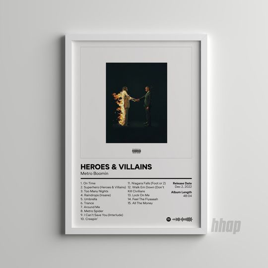Metro Boomin - Heroes & Villains - Album Cover Poster