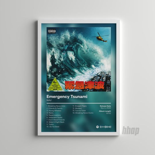 NAV - Emergency Tsunami - Album Cover Poster