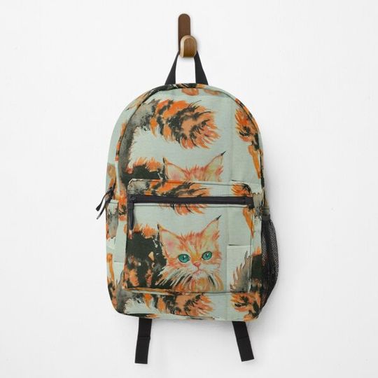 Orange tabby kitten Backpack