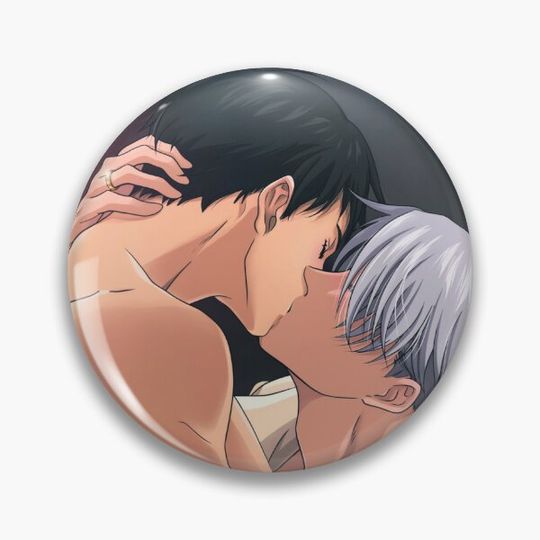 Barcelona Night anime manga fanart lgbt yaoi BL gay couple Pin Button
