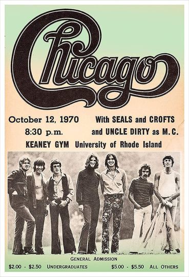 Chicago Live 1970 Concert Poster