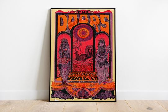 The Doors Poster - 1968 The Doors Sacramento Memorial Auditorium