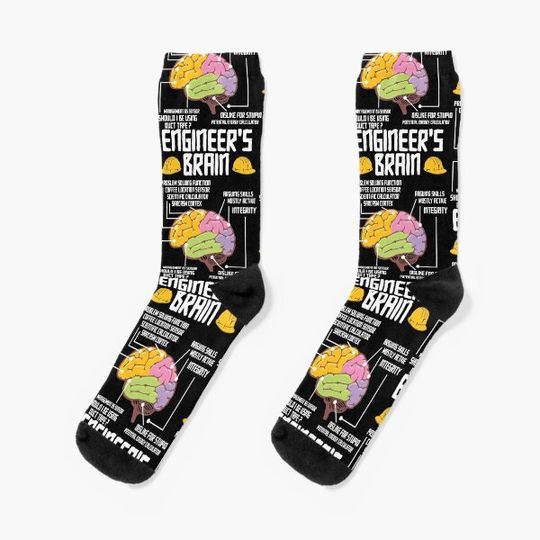 Engineer's Brain Engineering Profession Graphic Gift Socks