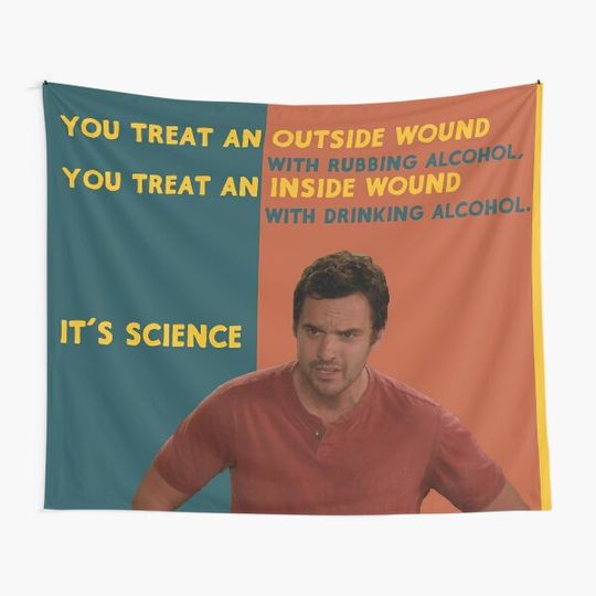 nick miller tapestry - it's science Tapestry