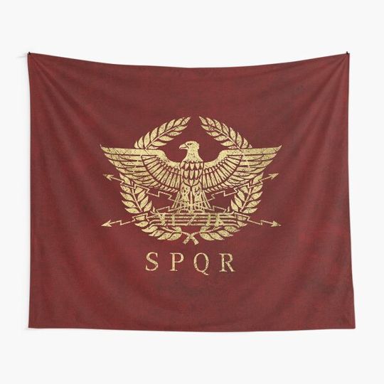 Roman Empire Emblem - Vintage Gold Tapestry
