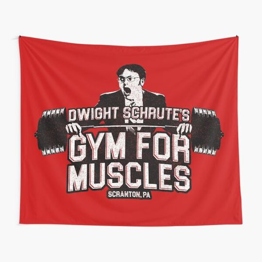 Dw Schrute's Gym For Muscles Tapestry