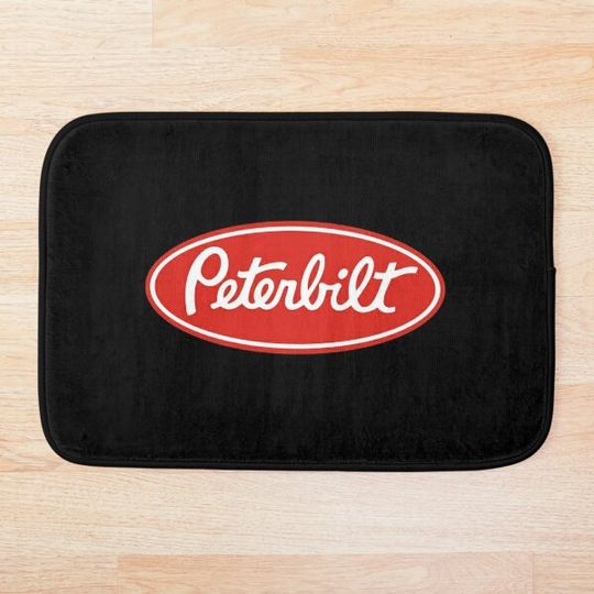 Peterbilt Truck Racing Logo Bath Mat