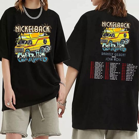 Nickelback Get Rol%lin' Tour 2023 Shirt, Nickelback Band Concert 2023 Shirt