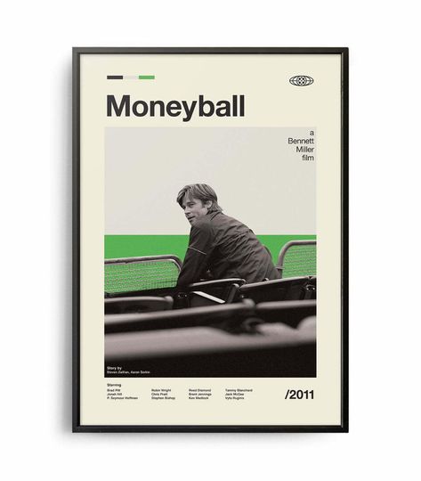 Mid Century Modern Moneyball Posters